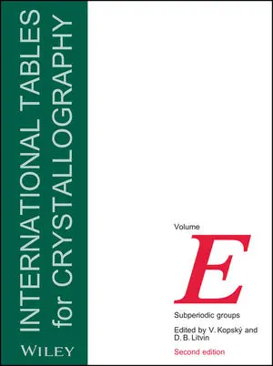 Cover for International Tables with letter E on the cover.