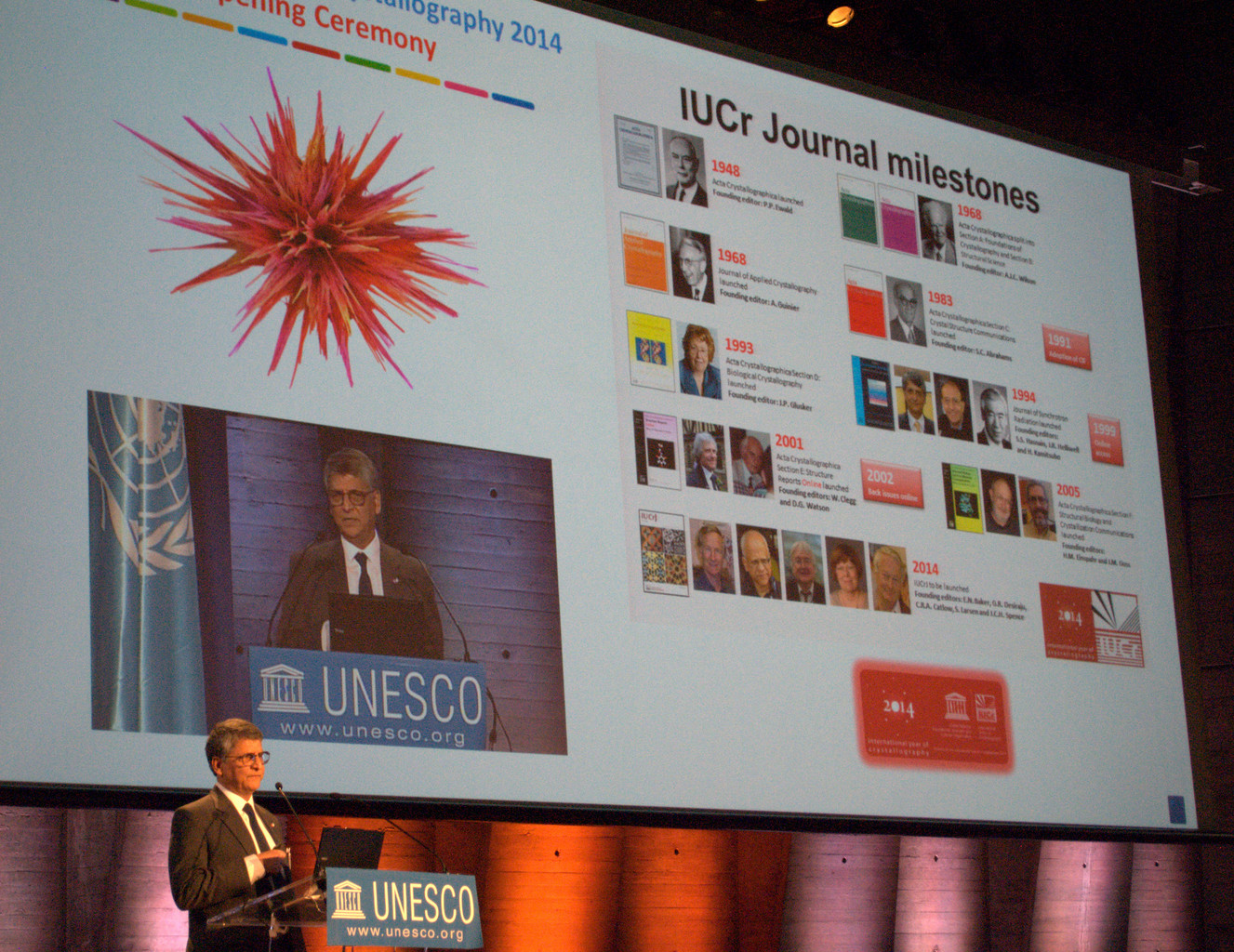 2014:Opening Ceremony of the International Year of Crystallography:Crystallography and Peace