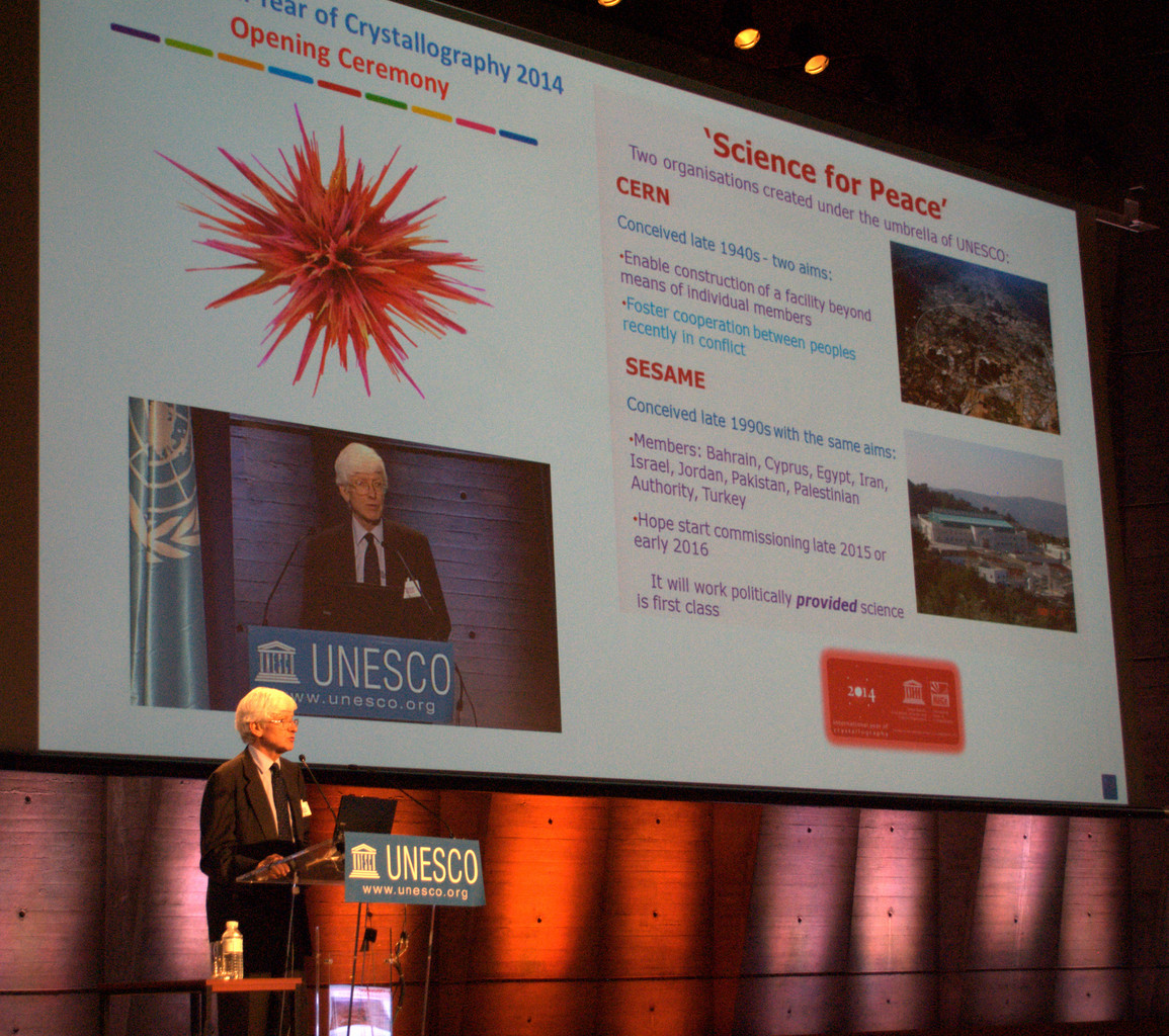 2014:Opening Ceremony of the International Year of Crystallography:Crystallography and Peace