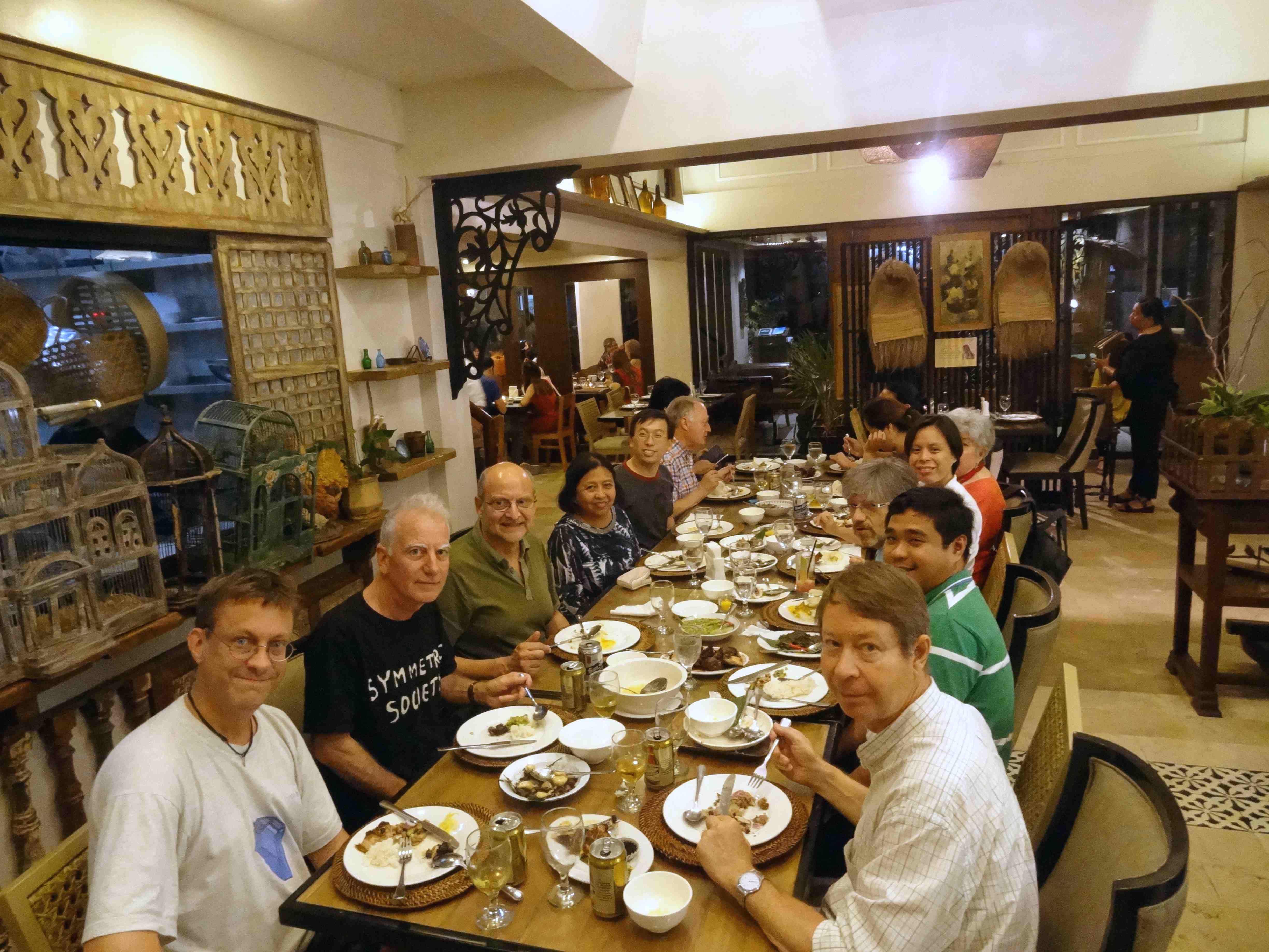 2017: Second Manila International Workshop on Mathematical Crystallography: Dinner