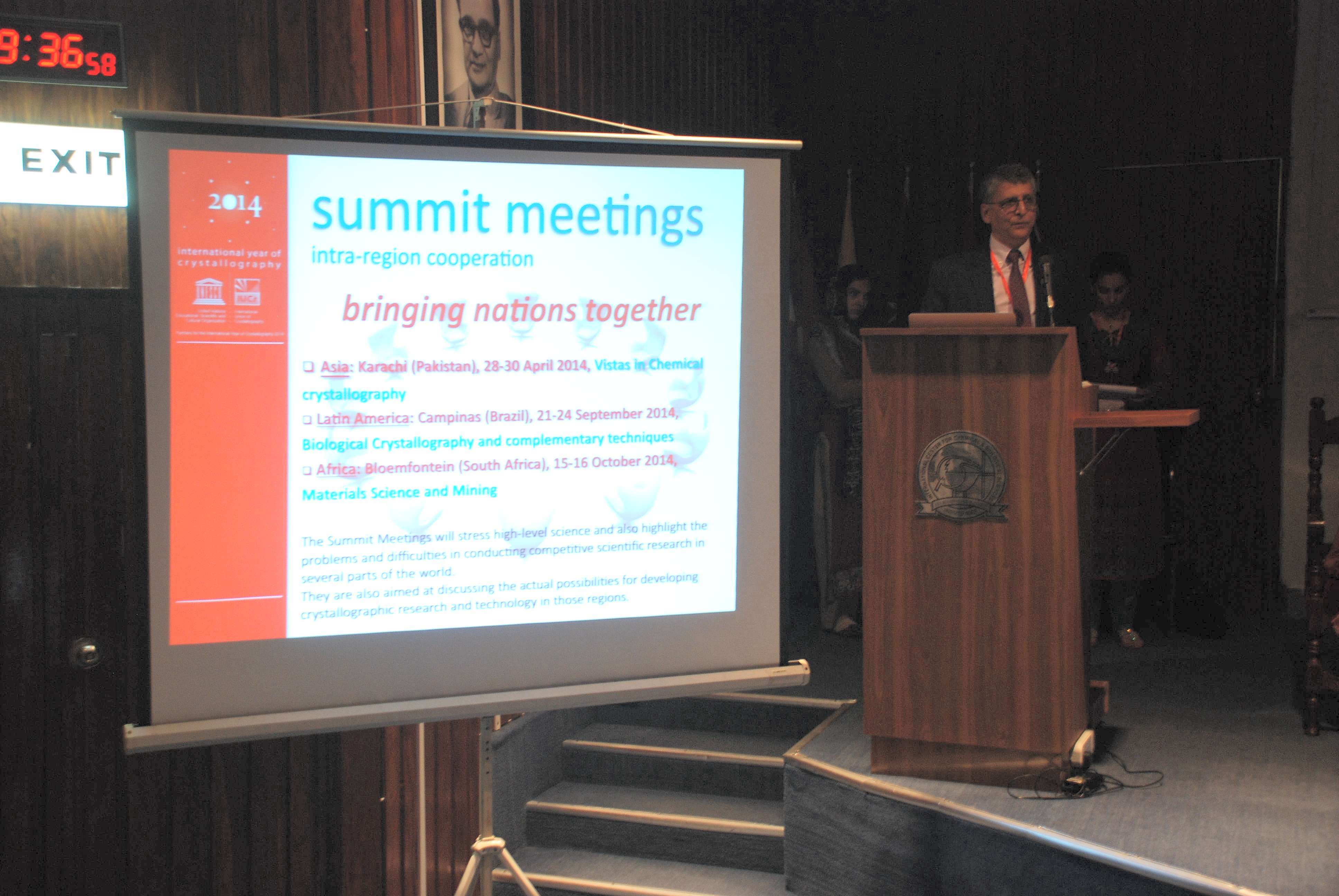 2014: South Asia Summit Meeting on Vistas in structural chemistry: Inauguration Ceremony