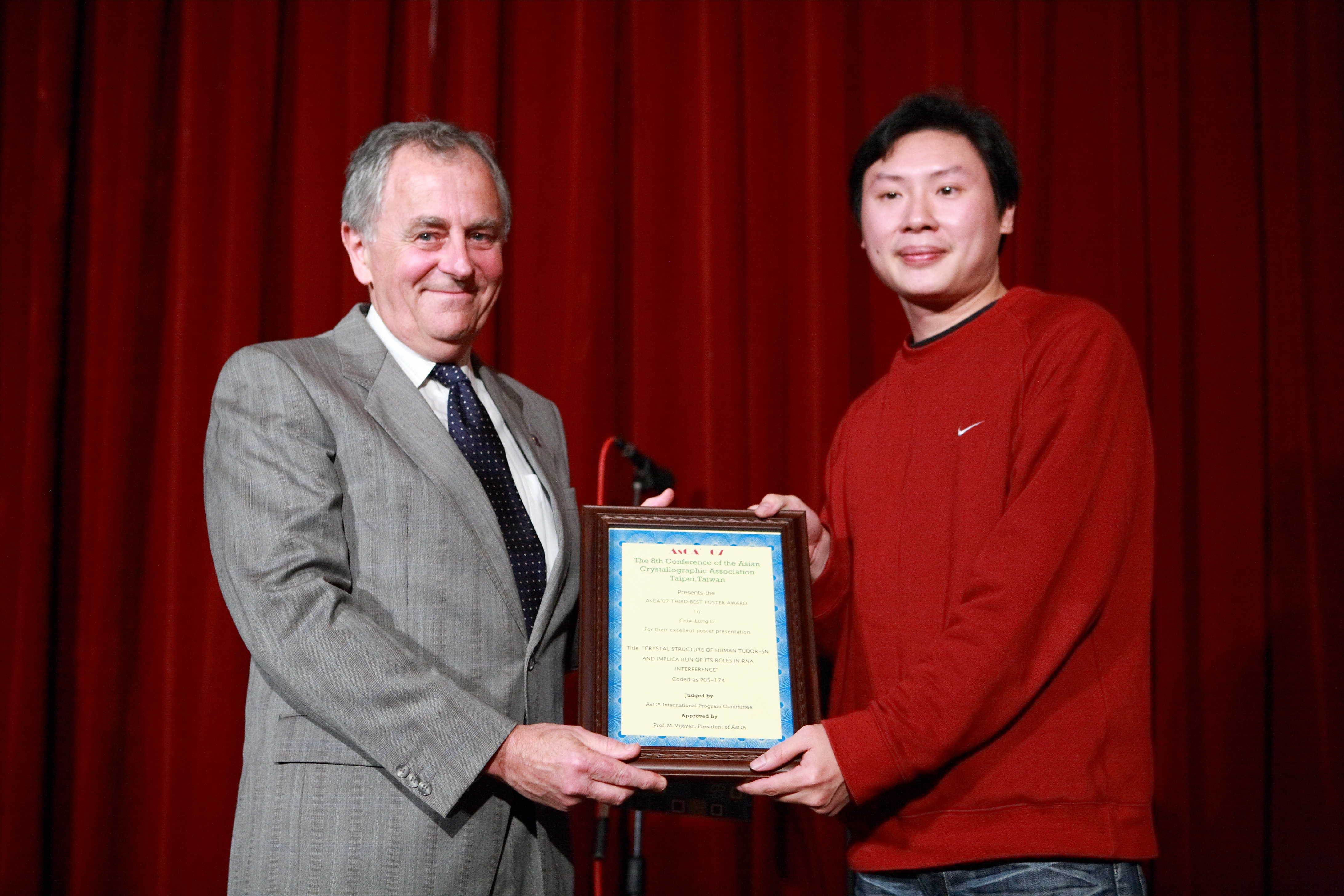 2007: AsCA Meeting: Banquet and poster prizes