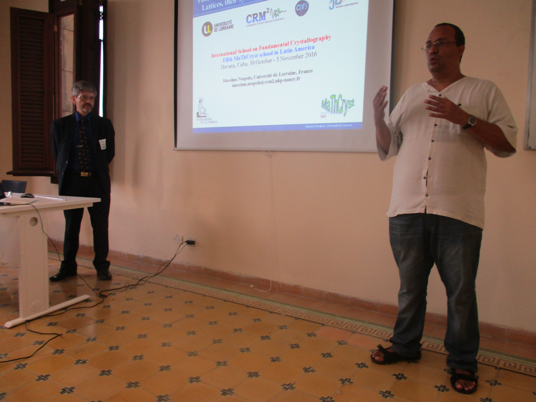 2016: International School on Mathematical and Theoretical Crystallography: Classroom session