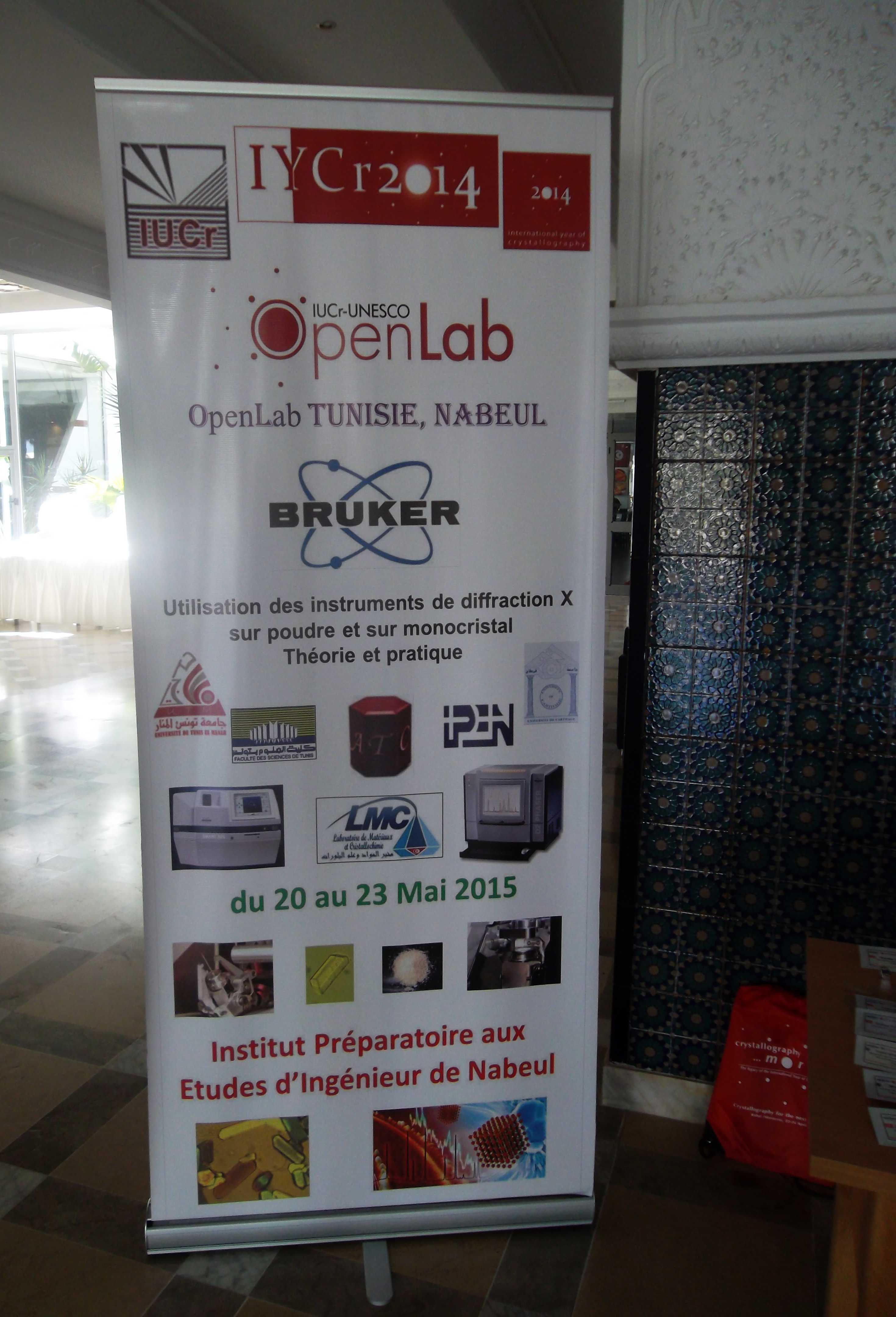 2015: IUCr-UNESCO Open Lab: Travelling Laboratory Nabeul