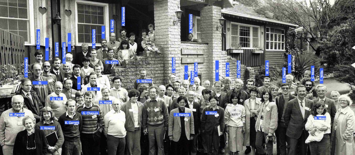 1987: Symposium on Accuracy in Structure Factor Measurement: Group photo