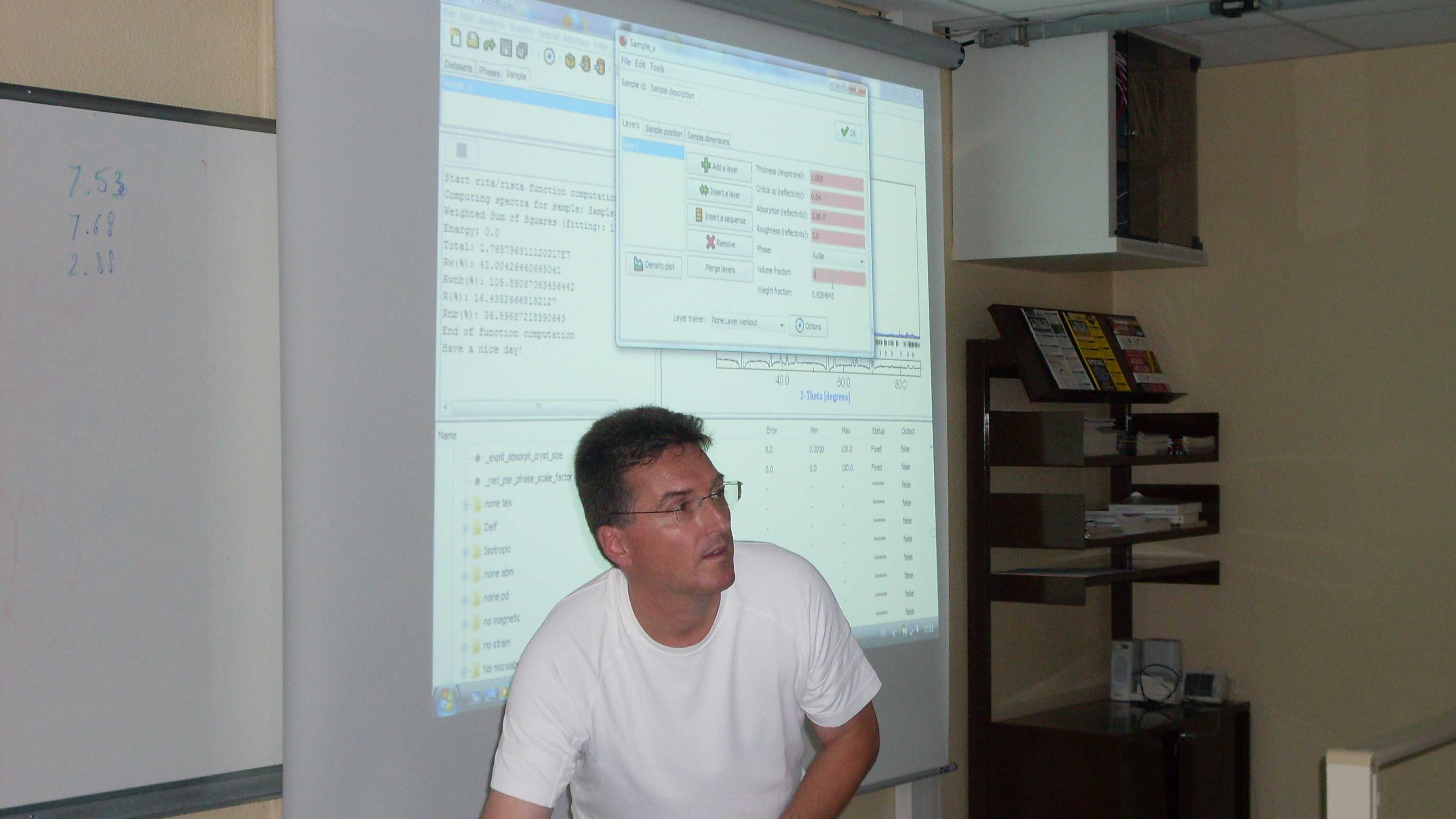 2011: 2nd International Workshop on Combined Analysis using X-ray and Neutron Scattering: Classroom session