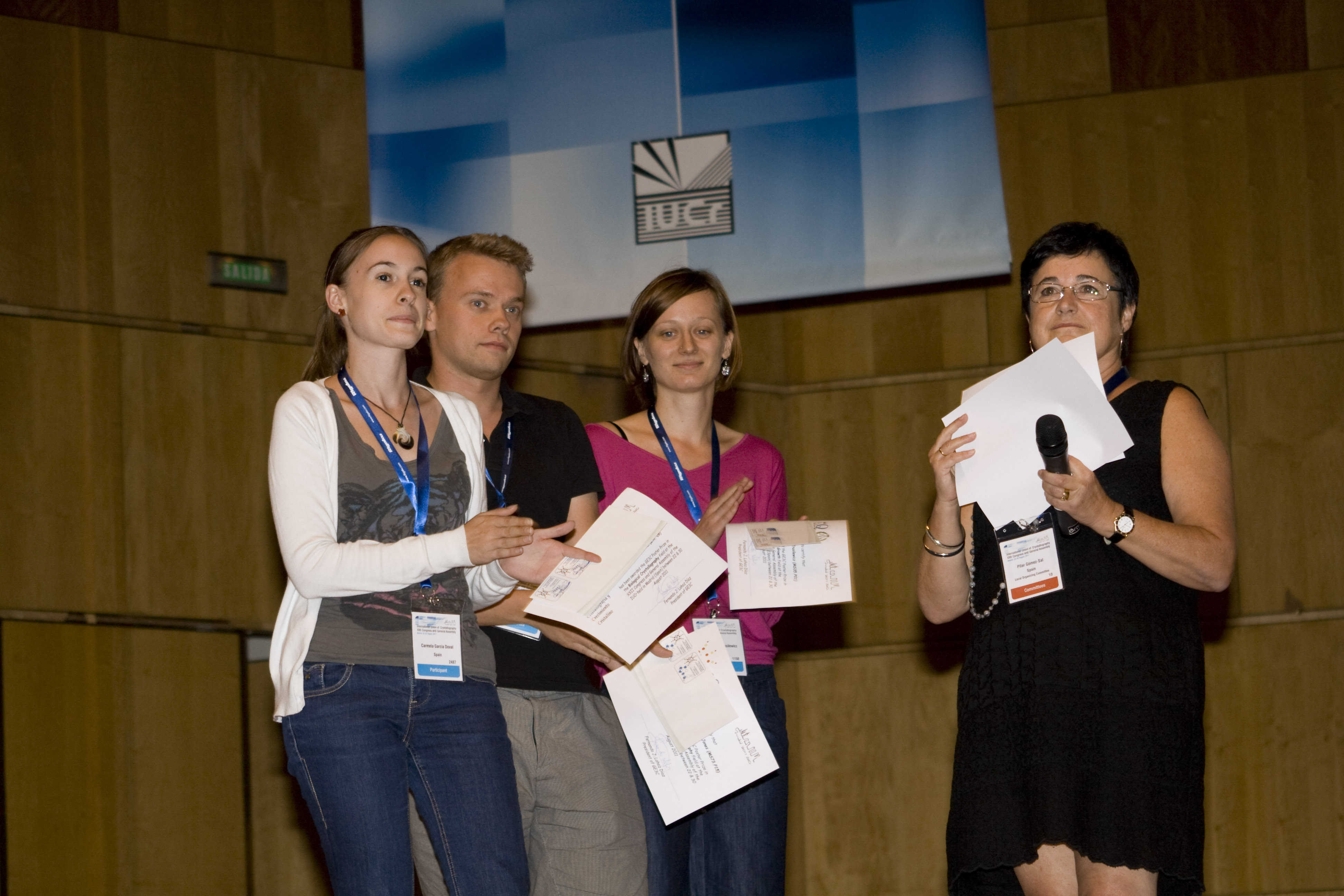 2011: IUCr Congress and General Assembly: Closing ceremony: poster prizes