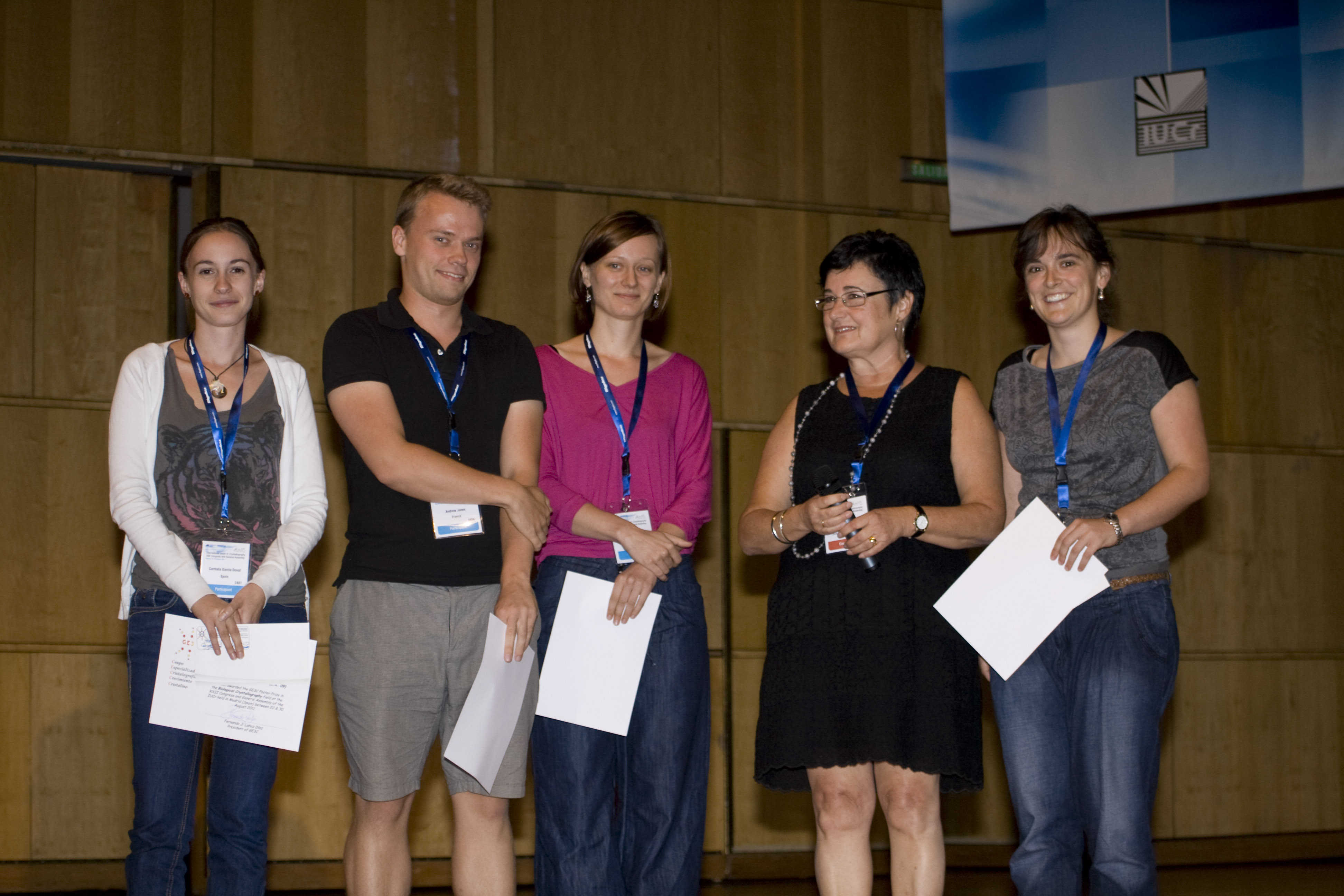 2011: IUCr Congress and General Assembly: Closing ceremony: poster prizes