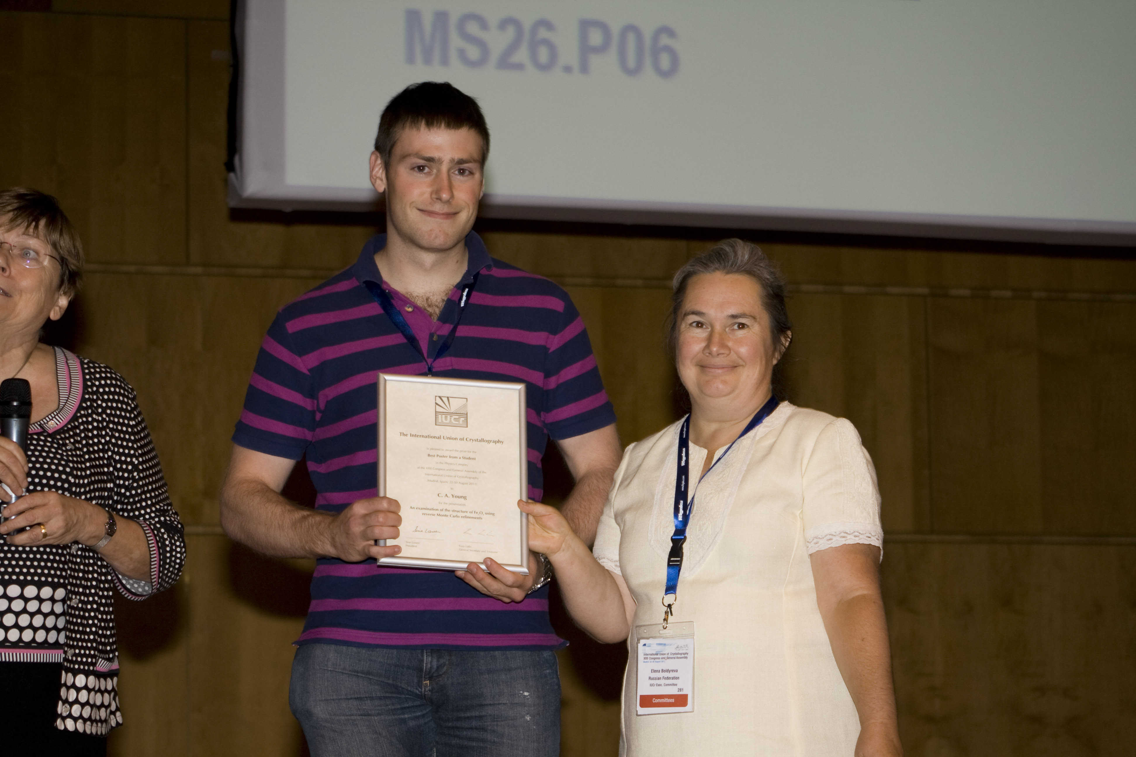 2011: IUCr Congress and General Assembly: Closing ceremony: poster prizes