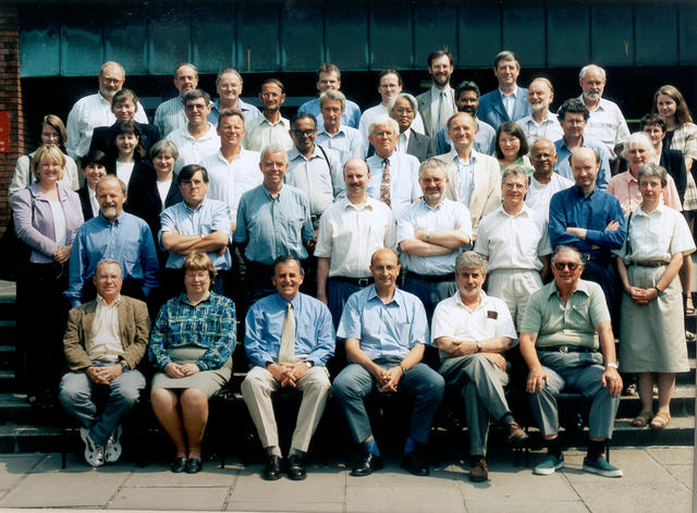 Photograph of Commission members and Chester Editorial staff at the Manchester Meeting of the Commission on Journals, August 1999