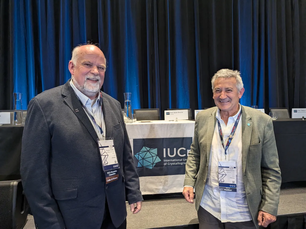 Thomas Proffen and Santiago Garcia-Granda at the 27th GA