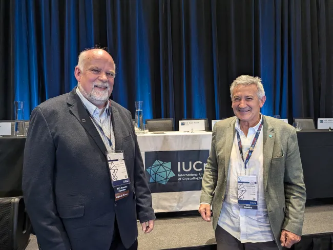 Thomas Proffen and Santiago Garcia-Granda at the 27th GA
