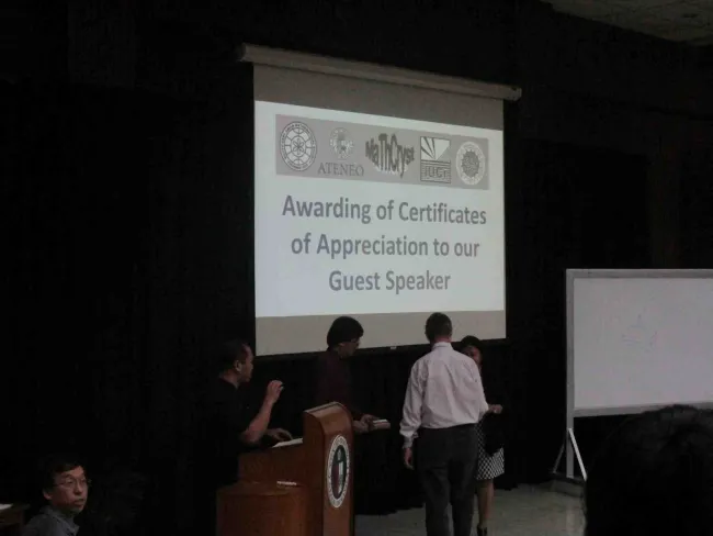 2017: Second Manila International Workshop on Mathematical Crystallography: Certificates