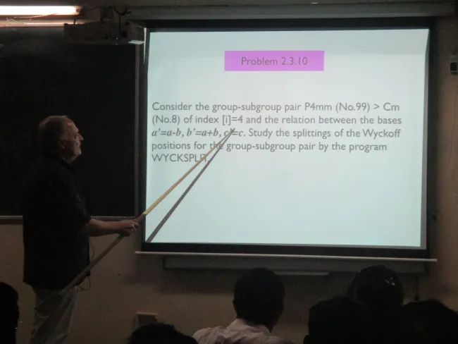 2017: Satellite School on Fundamental Crystallography and Workshop on Structural Phase Transitions: Workshop session